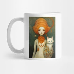 Girl and Cat 7 Mug